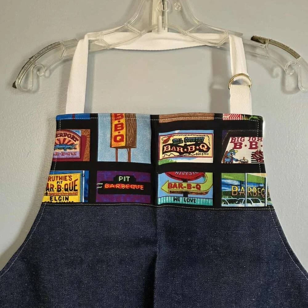NWOT Denim/Linen Barbeque Apron